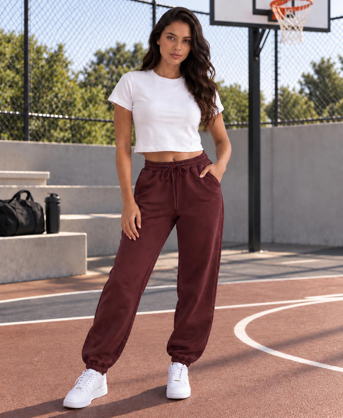 Pantalone tuta elastico caviglia