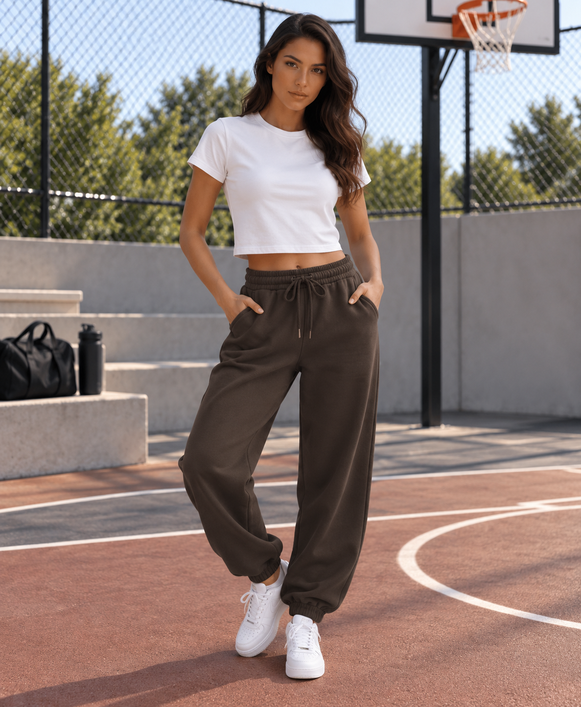 Pantalone tuta elastico caviglia